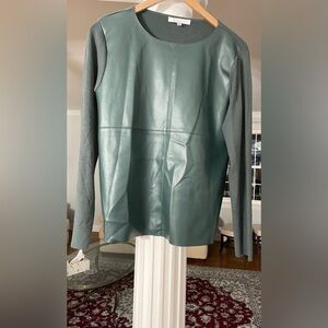 Soon Milano women’s Hunter-green long sleeve crew neck pullover knit sweater M